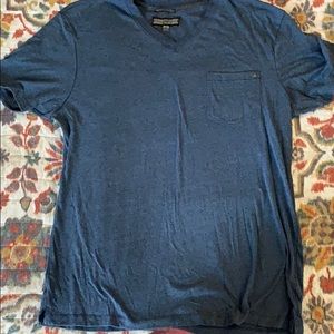 PD&C heather blue v-neck short sleeve L